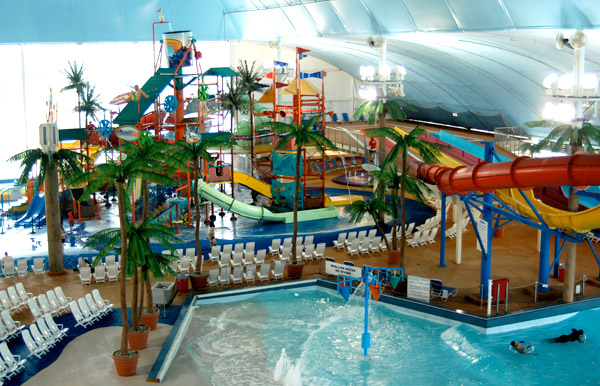 The weather's always great at the Fallsview Indoor Beach, amusement