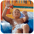 Having fun at the Tiny Tots Splash Park